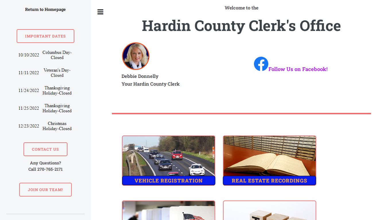 Hardin County Clerk's Office in Elizabethtown Kentucky